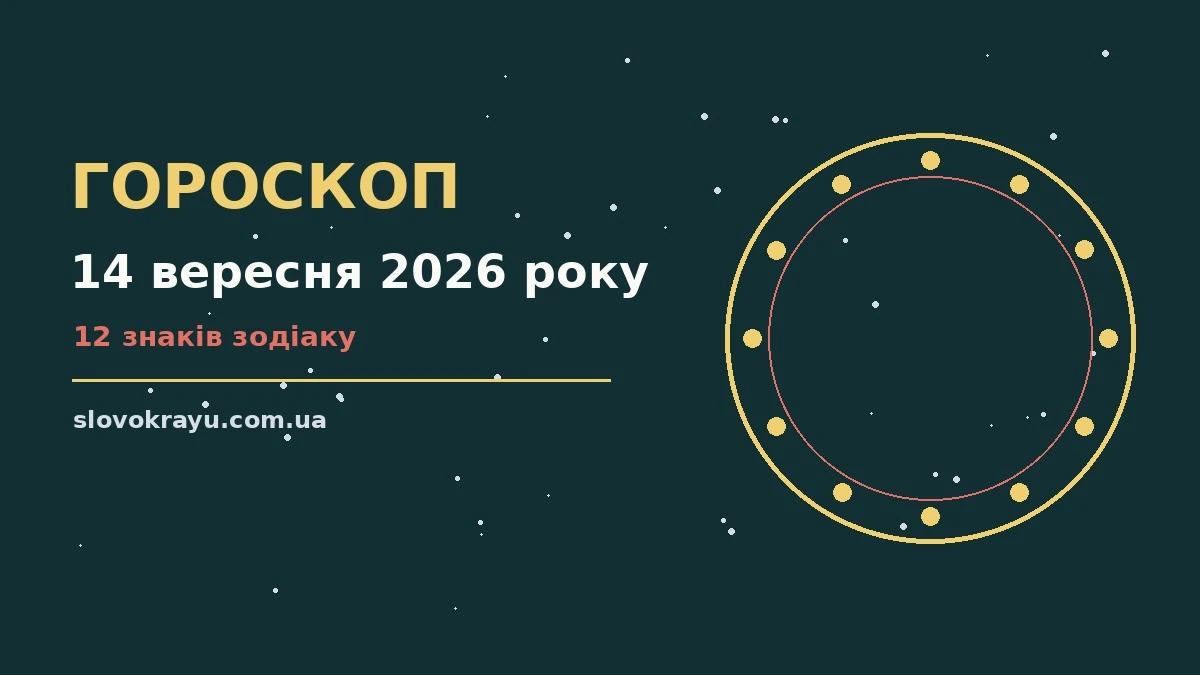 Гороскоп на 14 вересня 2026 року: рішення та підказки дня про події, зустрічі та вибір