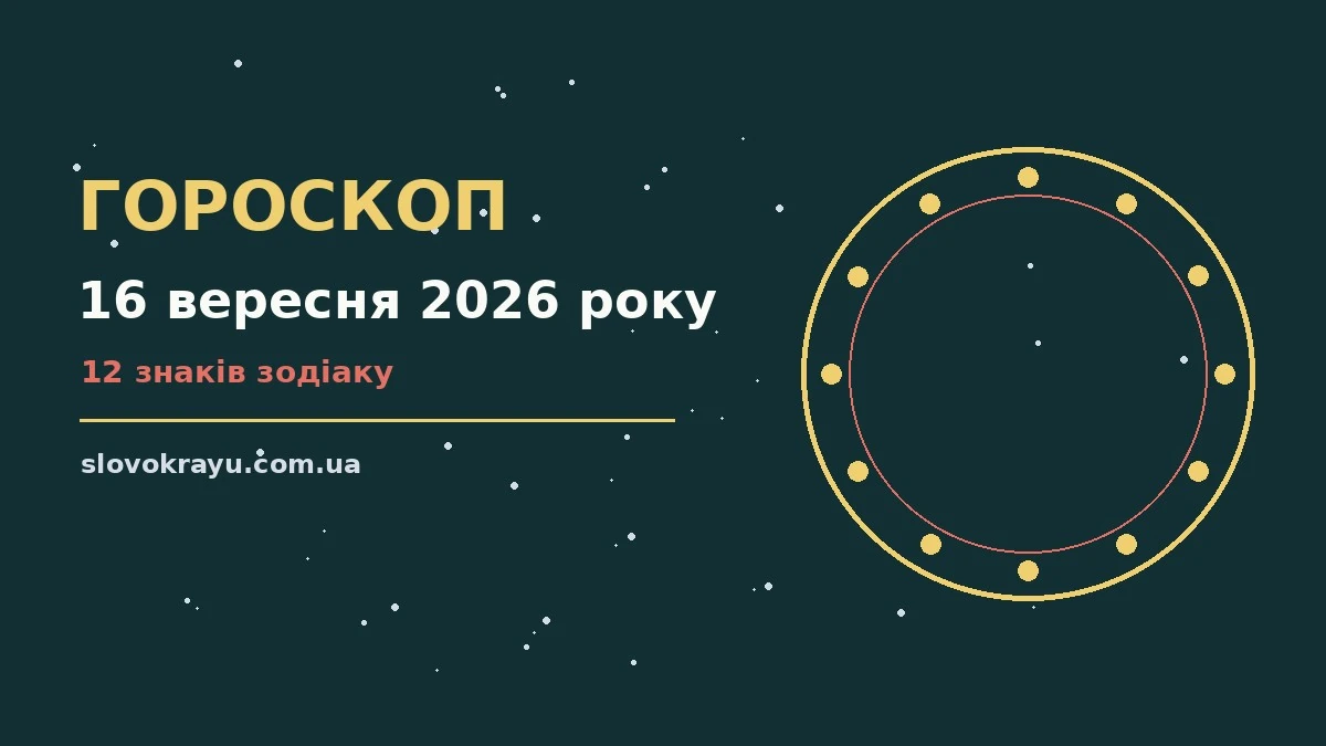 Гороскоп на 16 вересня 2026 року: рішення та підказки дня про події, зустрічі та вибір