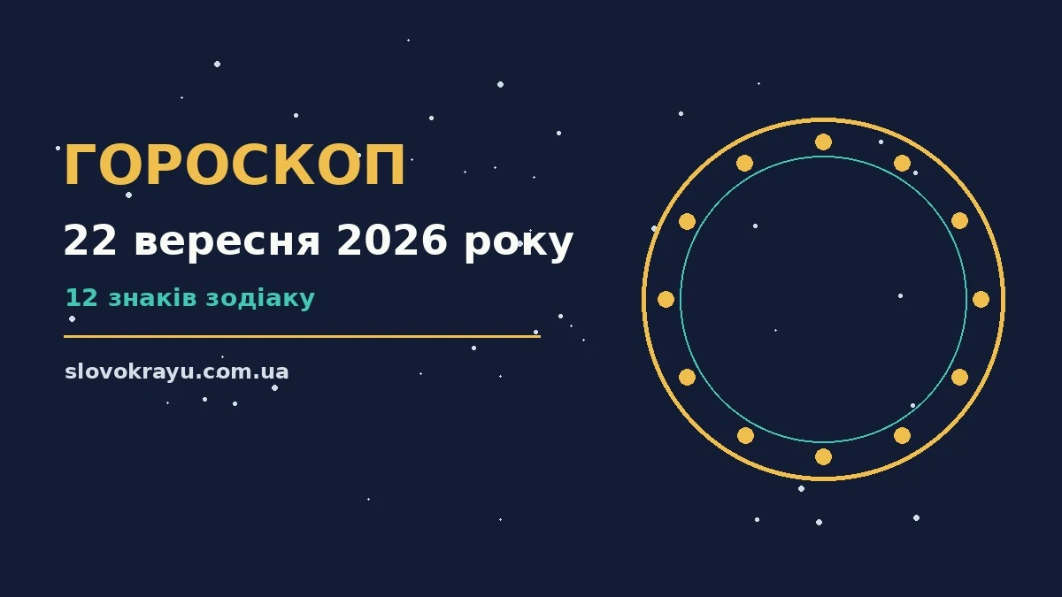 Гороскоп на 22 вересня 2026 року: рішення та підказки дня про події, зустрічі та вибір